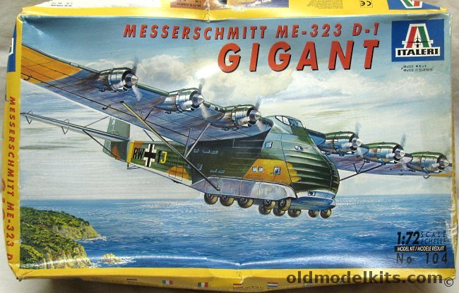 Italeri 1/72 Me-323 D-1 Gigant - 6 Engine Transport, 104 plastic model kit